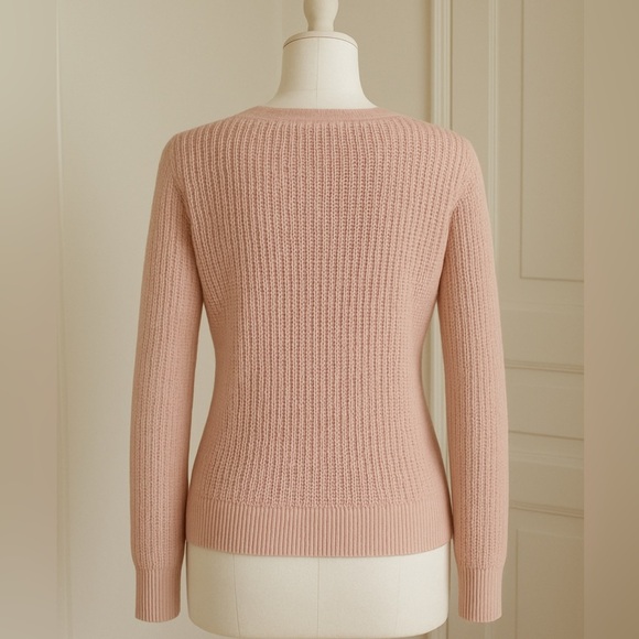 Abercrombie & Fitch Women’s L Pink Wrap Sweater Knit Long Sleeve Cotton Blend 20 - Picture 5 of 5